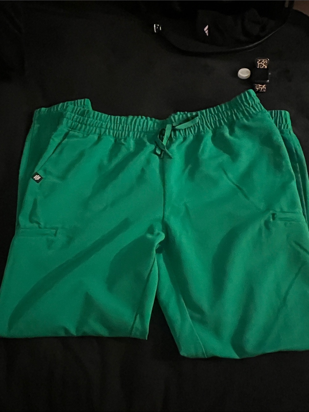 Jaanuu Emerald Green Scrub Pants - Picture 2 of 3